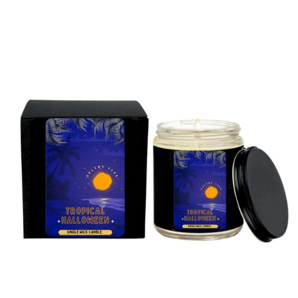 TROPICAL HALLOWEEN SINGLE WICK Candle - Picture 2 of 2